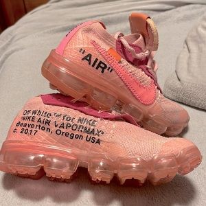 Kids Pink Nike Air Vapromax Flyknit  OFF-WHITE X